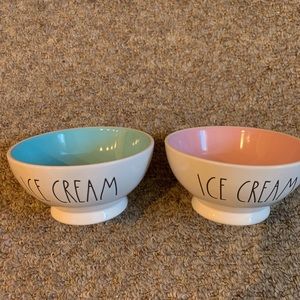 Rae Dunn Colored Ice Cream Small 6” Bowls Set of 2
